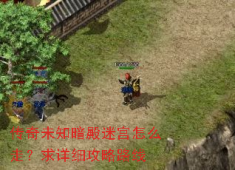 传奇未知暗殿终极攻略：路线详解与强弱