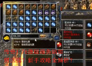 传奇1.76原版服务端如何选择？新手攻略全解析？